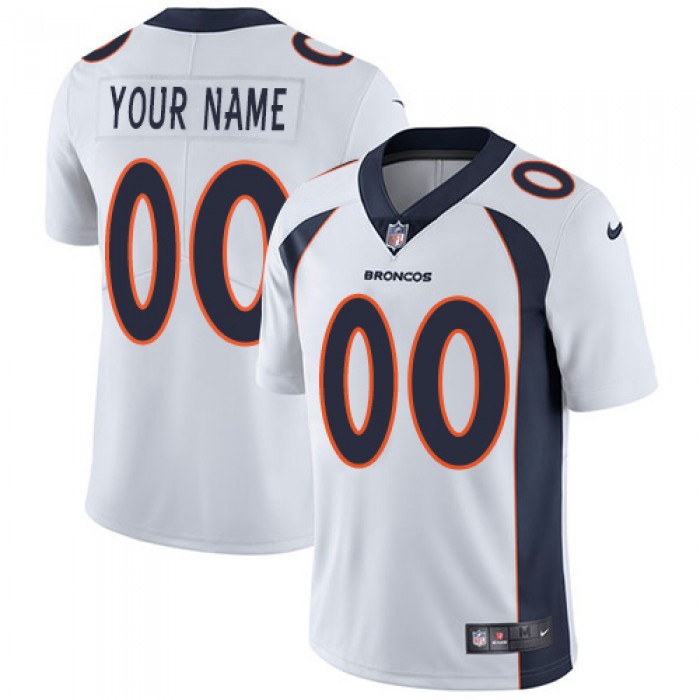 Youth Nike Denver Broncos Road White Customized Vapor Untouchable Player Limited Jersey
