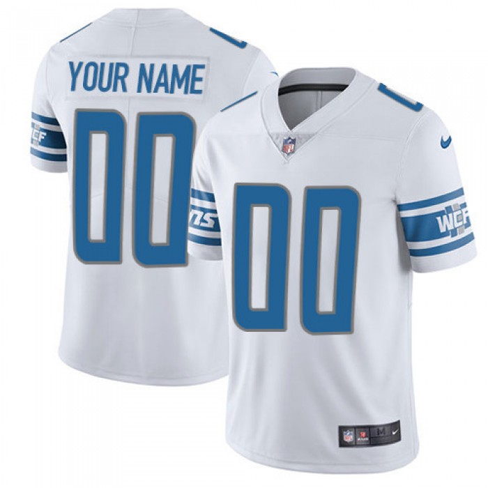 Youth Nike Detroit Lions Road White Customized Vapor Untouchable Player Limited Jersey