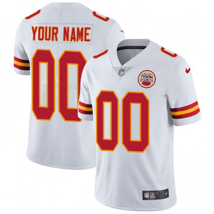 Youth Nike Kansas City Chiefs Road White Customized Vapor Untouchable Limited NFL Jersey