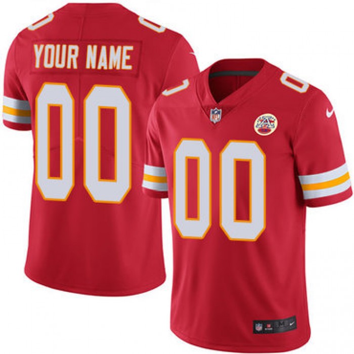 Men's Nike Kansas City Chiefs Home Red Customized Vapor Untouchable Limited NFL Jersey