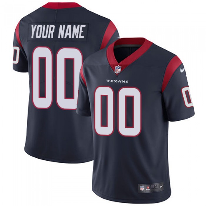 Youth Nike Houston Texans Navy Customized Vapor Untouchable Player Limited Jersey