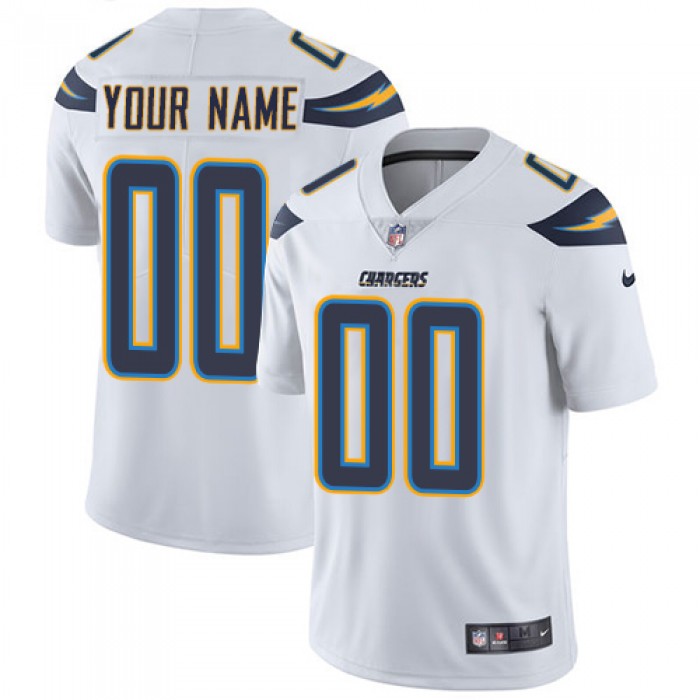 Men's Nike Los Angeles Chargers Road White Customized Vapor Untouchable Limited NFL Jersey