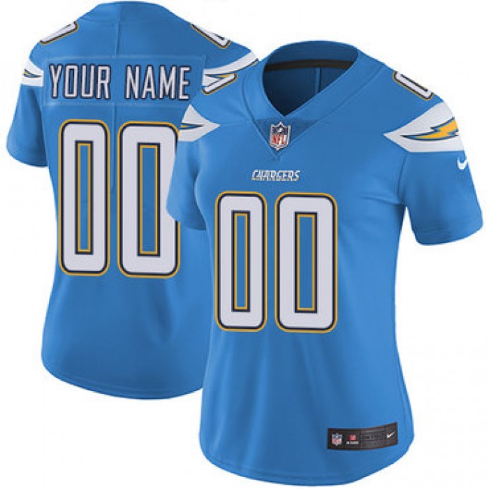 Women's Nike Los Angeles Chargers Alternate Electric Blue Customized Vapor Untouchable Limited NFL Jersey