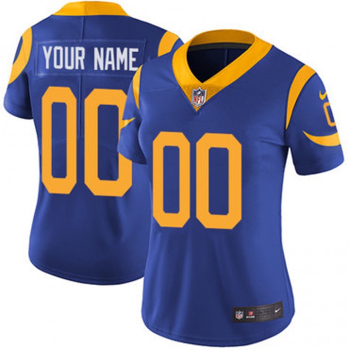 Women's Nike Los Angeles Rams Royal Customized Vapor Untouchable Player Limited NFL Jersey