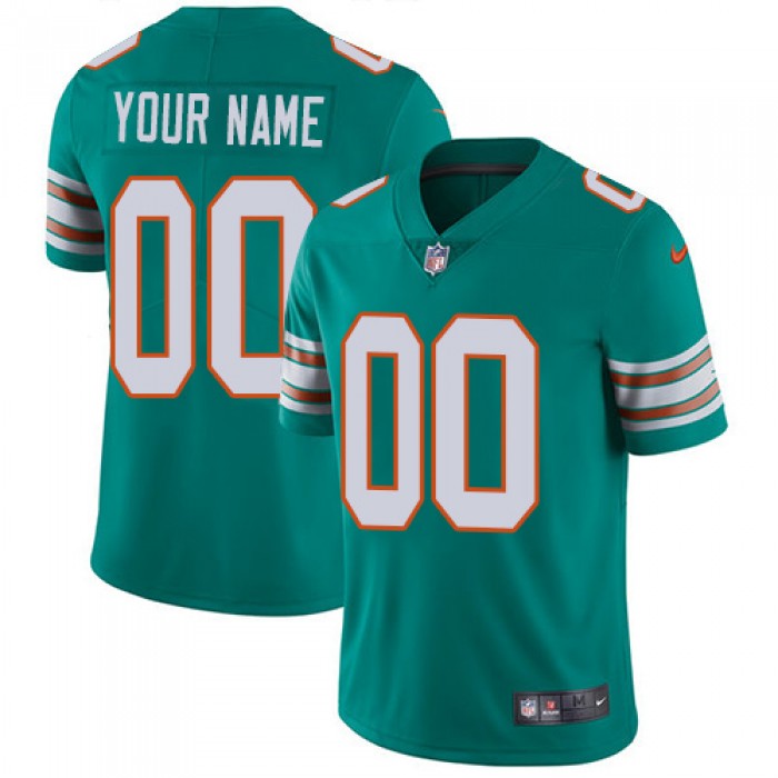 Youth Nike Miami Dolphins Alternate Aqua Green Stitched Customized Vapor Untouchable Limited NFL Jersey