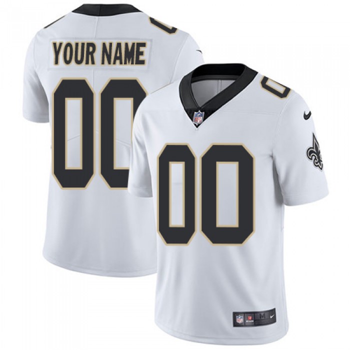 Youth Nike New Orleans Saints Road White Customized Vapor Untouchable Limited NFL Jersey