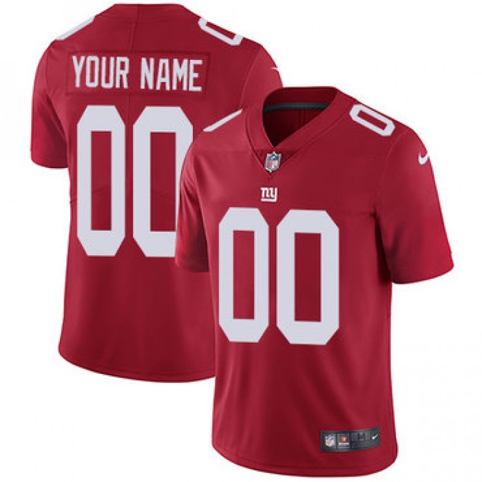 Men's Nike New York Giants Alternate Red Customized Vapor Untouchable Limited NFL Jersey