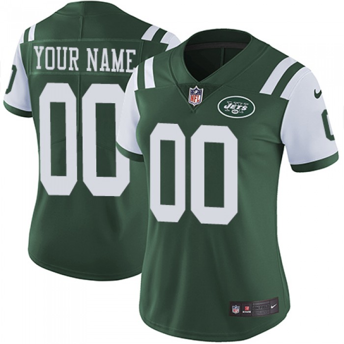 Women's Nike New York Jets Home Green Customized Vapor Untouchable Limited NFL Jersey
