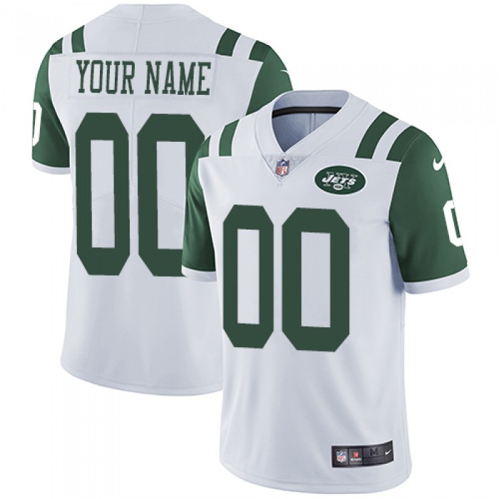 Men's Nike New York Jets Road White Customized Vapor Untouchable Limited NFL Jersey