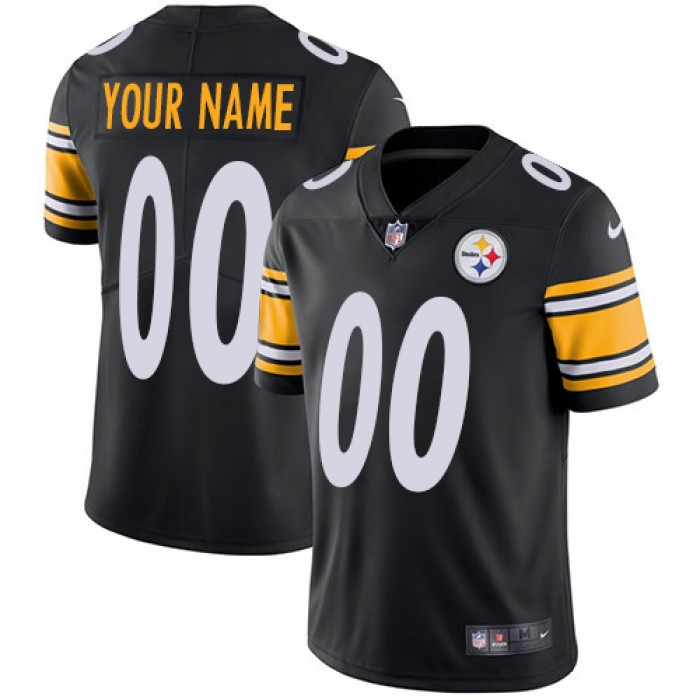 Youth Nike Pittsburgh Steelers Home Black Customized Vapor Untouchable Limited NFL Jersey