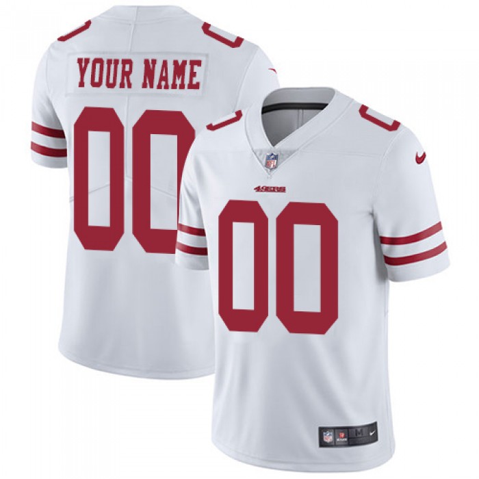 Men's Nike San Francisco 49ers Road White Customized Vapor Untouchable Limited NFL Jersey