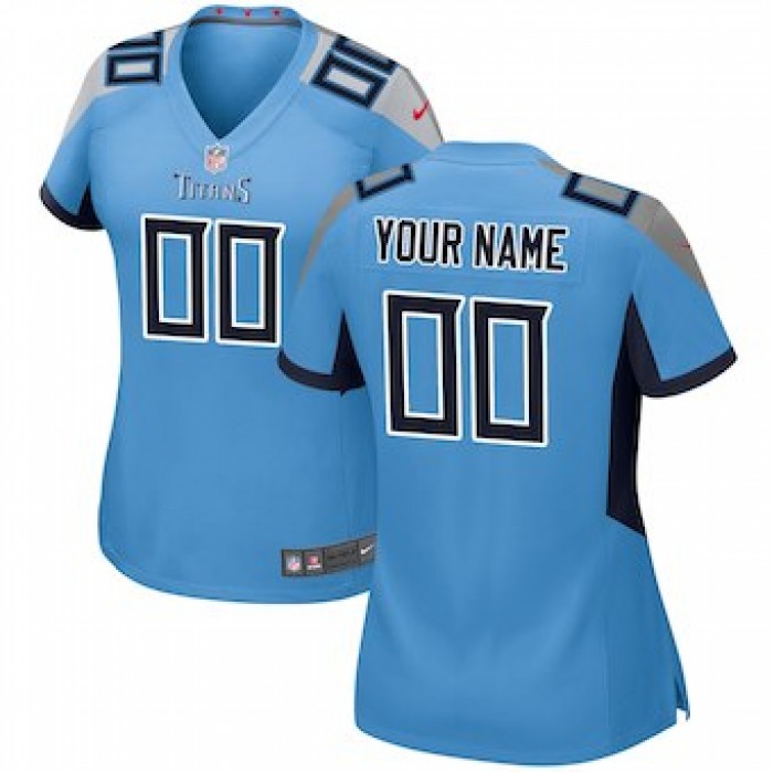 Women's Tennessee Titans Nike Light Blue 2018 Custom Game Jersey