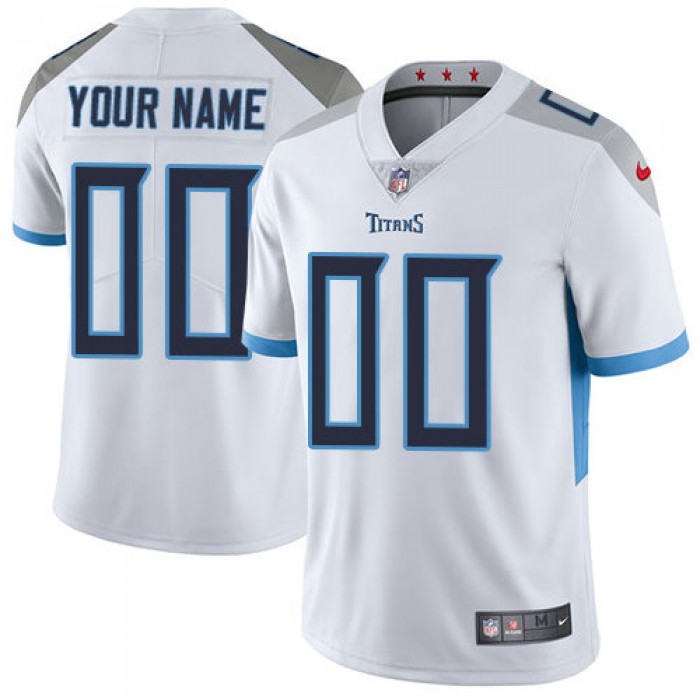 Men's Nike Tennessee Titans White Road  Customized Vapor Untouchable Limited NFL Jersey