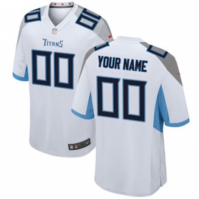 Men's Tennessee Titans Nike White 2018 Custom Game Jersey