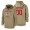 Kansas City Chiefs Custom Nike Tan 2019 Salute To Service Name & Number Sideline Therma Pullover Hoodie