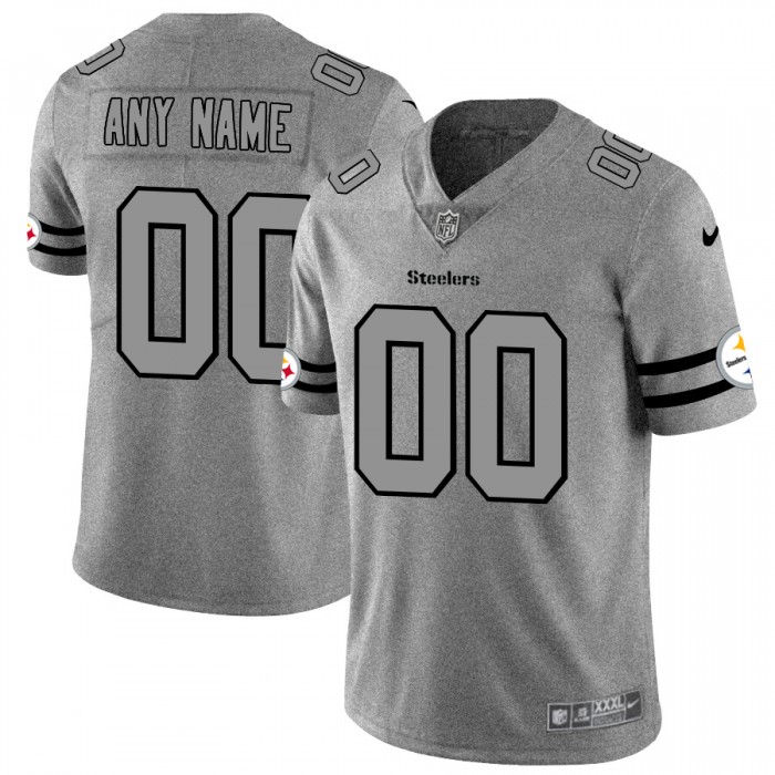 Nike Steelers Customized 2019 Gray Gridiron Gray Vapor Untouchable Limited Jersey