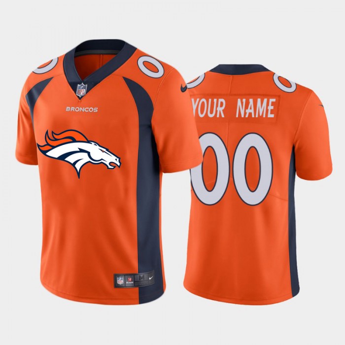 Nike Denver Broncos Customized Orange Team Big Logo Vapor Untouchable Limited Jersey