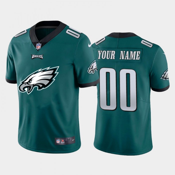 Nike Philadelphia Eagles Customized Green Team Big Logo Vapor Untouchable Limited Jersey