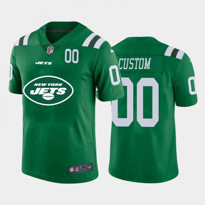 Nike New York Jets Customized Green Team Big Logo Number Vapor Untouchable Limited Jersey