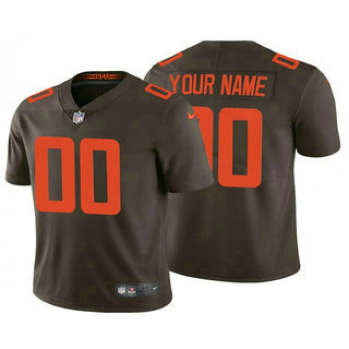 Men's Cleveland Browns Customized 2020 New Brown Vapor Untouchable NFL Stitched Limited Jersey