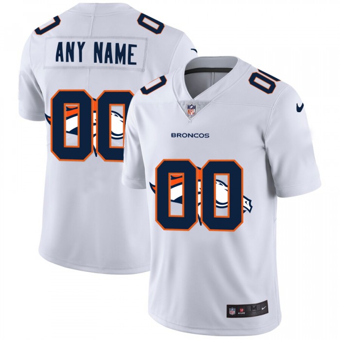 Nike Denver Broncos Customized White Team Big Logo Vapor Untouchable Limited Jersey