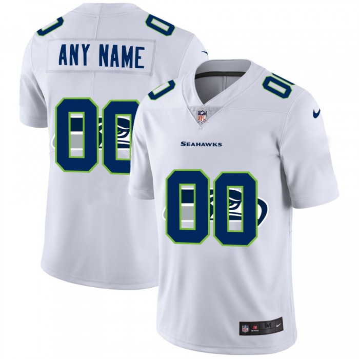 Nike Seattle Seahawks Customized White Team Big Logo Vapor Untouchable Limited Jersey