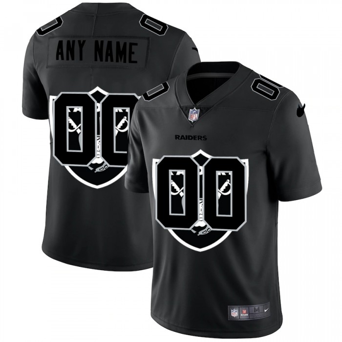 Las Vegas Raiders Custom Men's Nike Team Logo Dual Overlap Limited NFL Jersey Black