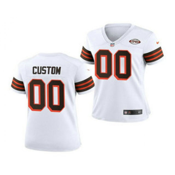 Women's Cleveland Browns ACTIVE PLAYER Custom 1946 Vapor Stitched Football Jersey(Run Small)