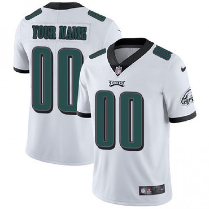 Custom Nike Philadelphia Eagles White Men's Stitched NFL Vapor Untouchable Limited Jersey