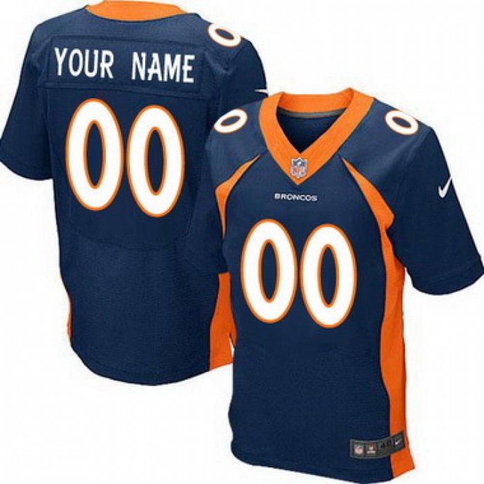 Men's Nike Denver Broncos Customized 2013 Blue Elite Jersey