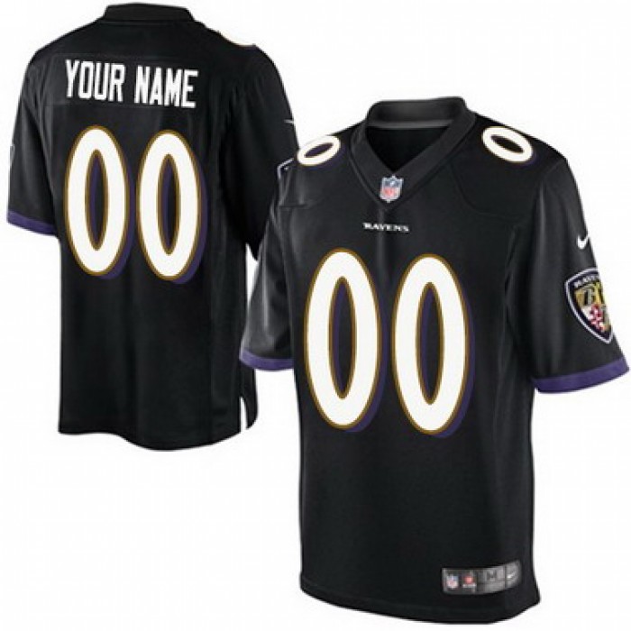 Men's Nike Baltimore Ravens Customized 2013 Black Game Jersey
