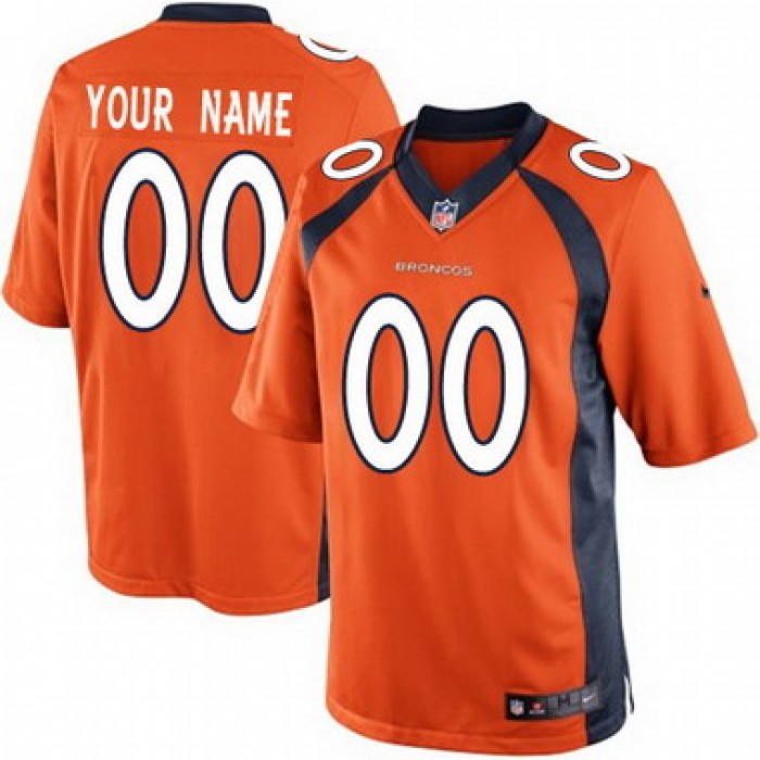 Kid's Nike Denver Broncos Customized 2013 Orange Game Jersey