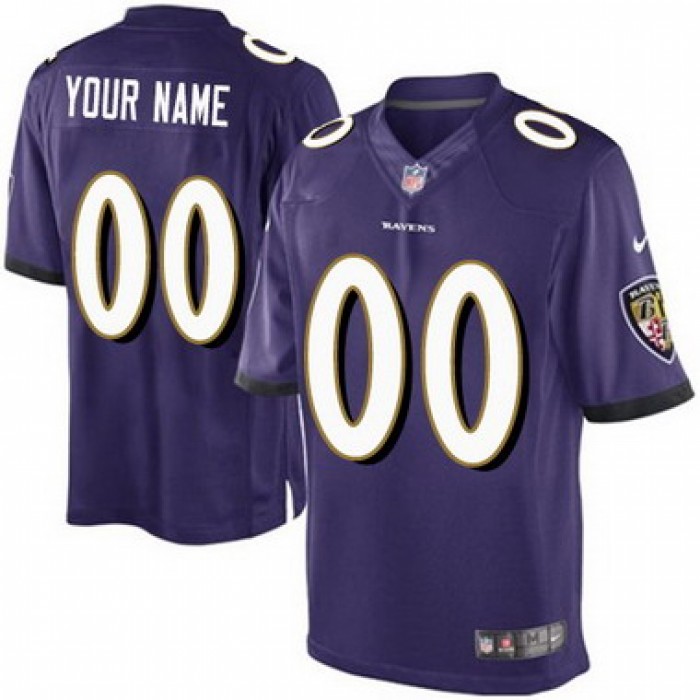 Men's Nike Baltimore Ravens Customized 2013 Purple Game Jersey