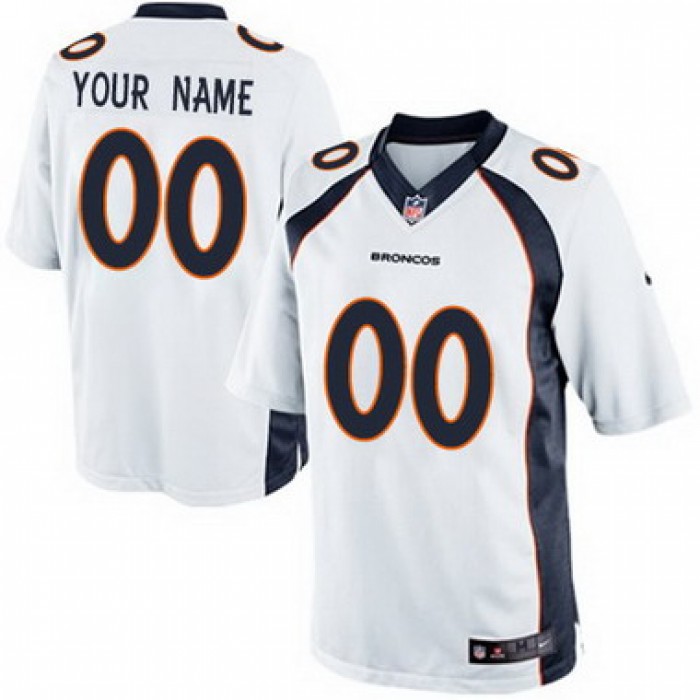 Kid's Nike Denver Broncos Customized 2013 White Game Jersey
