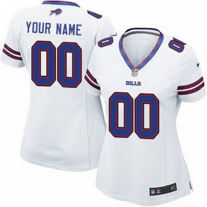 Women's Nike Buffalo Bills Customized 2013 White Game Jersey