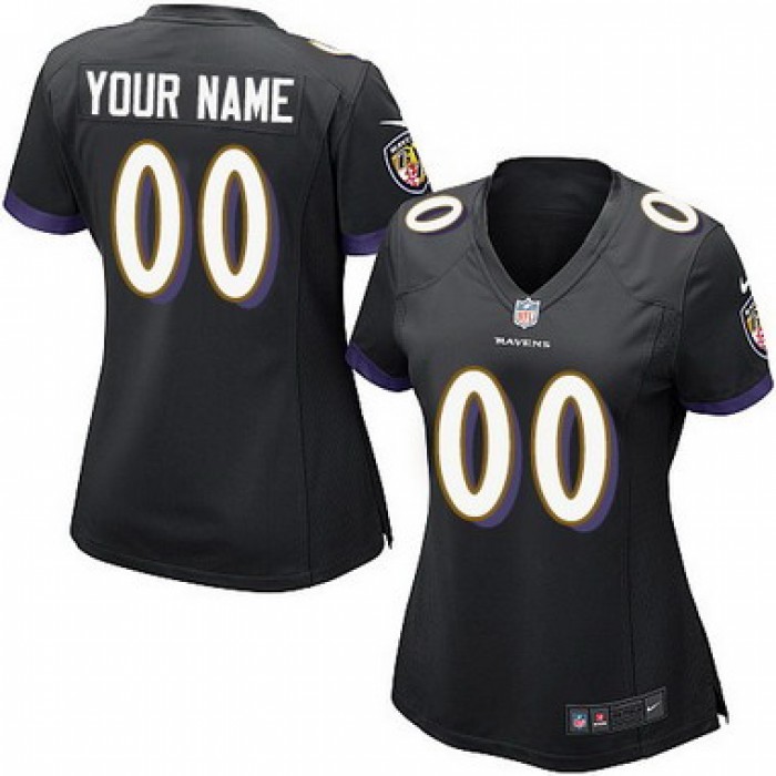 Women's Nike Baltimore Ravens Customized 2013 Black Limited Jersey