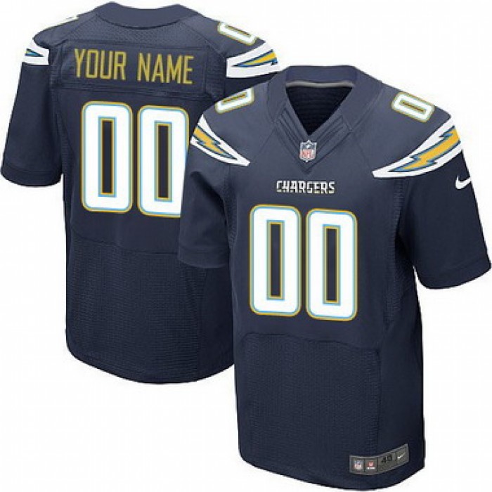 Men's Nike San Diego Chargers Customized 2013 Navy Blue Elite Jersey