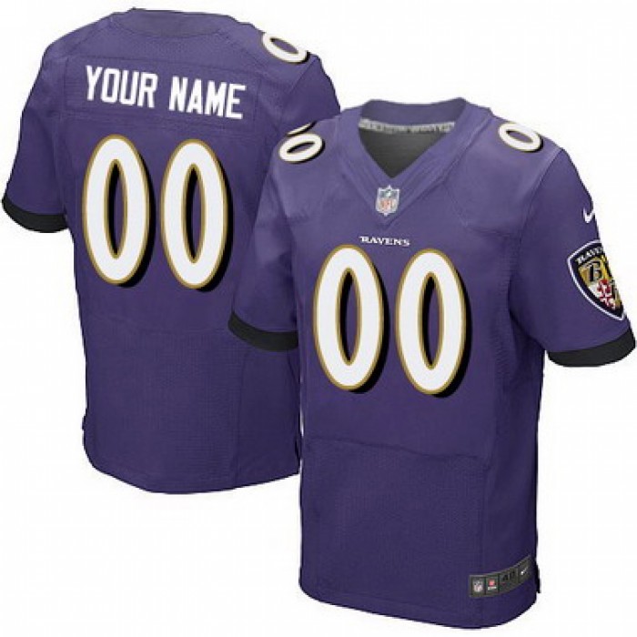 Men's Nike Baltimore Ravens Customized 2013 Purple Elite Jersey