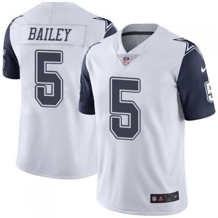 Nike Cowboys #5 Dan Bailey White Men's Stitched NFL Limited Rush Jersey