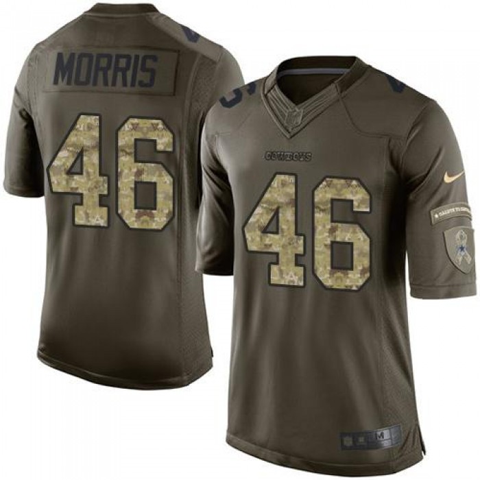 Nike Cowboys #46 Alfred Morris Green Men's Stitched NFL Limited Salute To Service Jersey