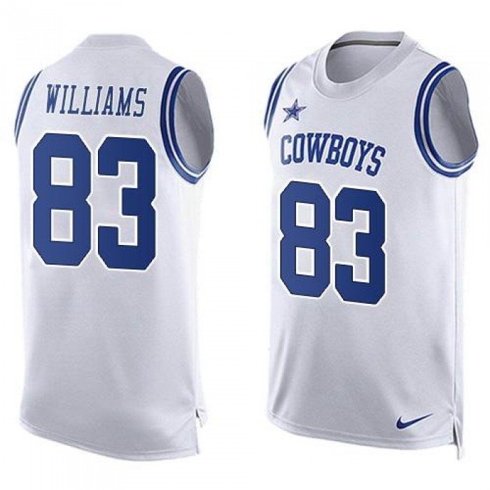 Men's Dallas Cowboys 83 Terrance Williams Nike White Printed Player Name & Number Tank Top