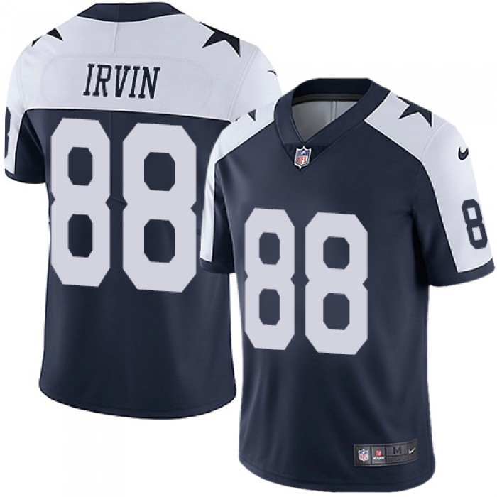 Nike Dallas Cowboys #88 Michael Irvin Navy Blue Thanksgiving Men's Stitched NFL Vapor Untouchable Limited Throwback Jersey