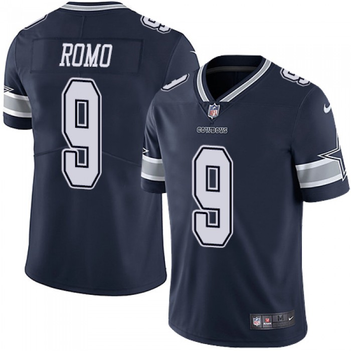 Nike Dallas Cowboys #9 Tony Romo Navy Blue Team Color Men's Stitched NFL Vapor Untouchable Limited Jersey
