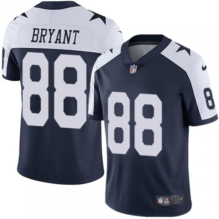 Nike Dallas Cowboys #88 Dez Bryant Navy Blue Thanksgiving Men's Stitched NFL Vapor Untouchable Limited Throwback Jersey
