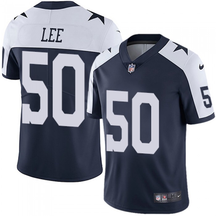 Nike Dallas Cowboys #50 Sean Lee Navy Blue Thanksgiving Men's Stitched NFL Vapor Untouchable Limited Throwback Jersey