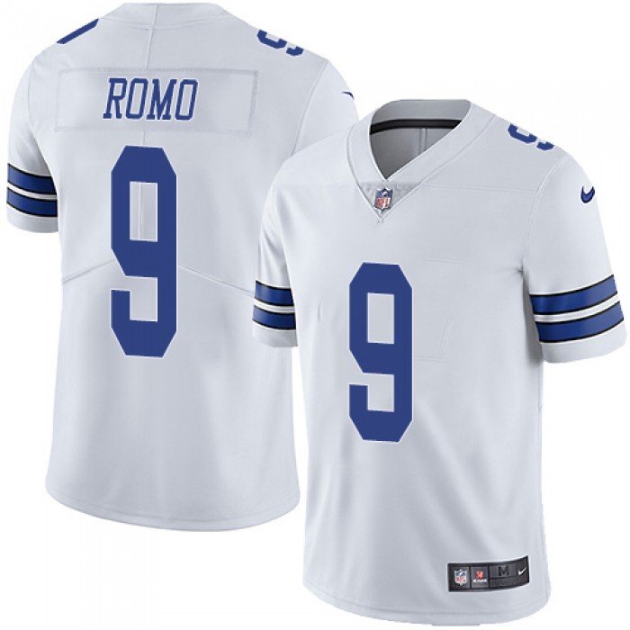 Nike Dallas Cowboys #9 Tony Romo White Men's Stitched NFL Vapor Untouchable Limited Jersey