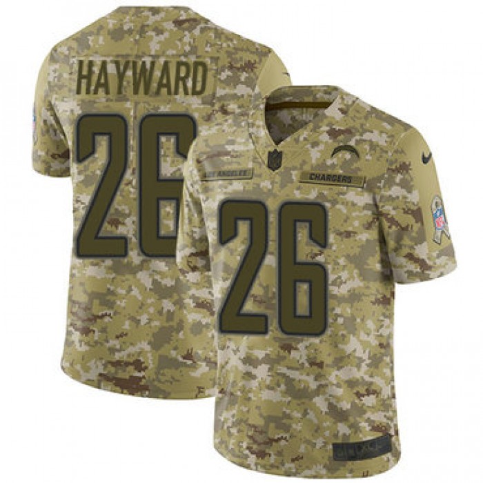 Nike Chargers #26 Casey Hayward Camo Men's Stitched NFL Limited 2018 Salute To Service Jersey
