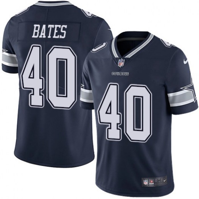 Men's Nike Dallas Cowboys #40 Bill Bates Navy Blue Vapor Untouchable Limited Team Color Jersey
