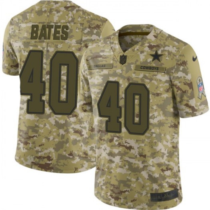 Men's Nike Dallas Cowboys #40 Bill Bates Limited Camo 2018 Salute to Service Jersey