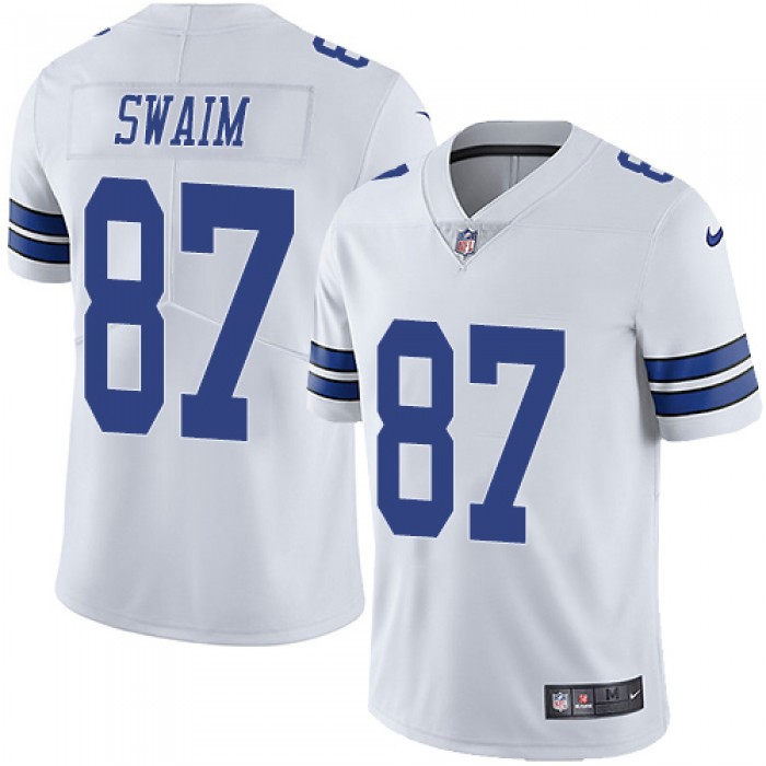 Nike Cowboys 87 Geoff Swaim White Men's Stitched NFL Vapor Untouchable Limited Jersey